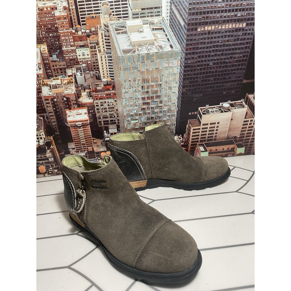 Sorel Womens Major Low Suede Side Zip Flat Ankle Boots Ankle Booties sz 6.5 - Picture 3 of 10
